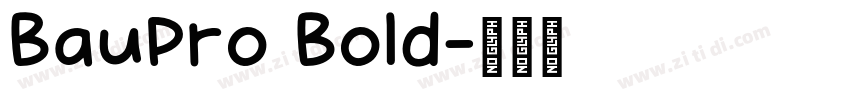 BauPro Bold字体转换